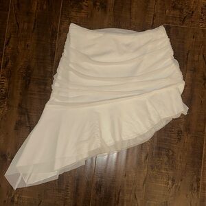 Princess Polly White Asymmetrical Skirt
